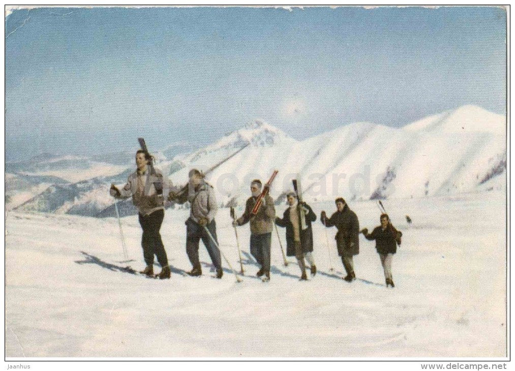 Horny Smokovec - tourists - International Youth Camp - High Tatras - Czechoslovakia - Slovakia - used 1967 - JH Postcards