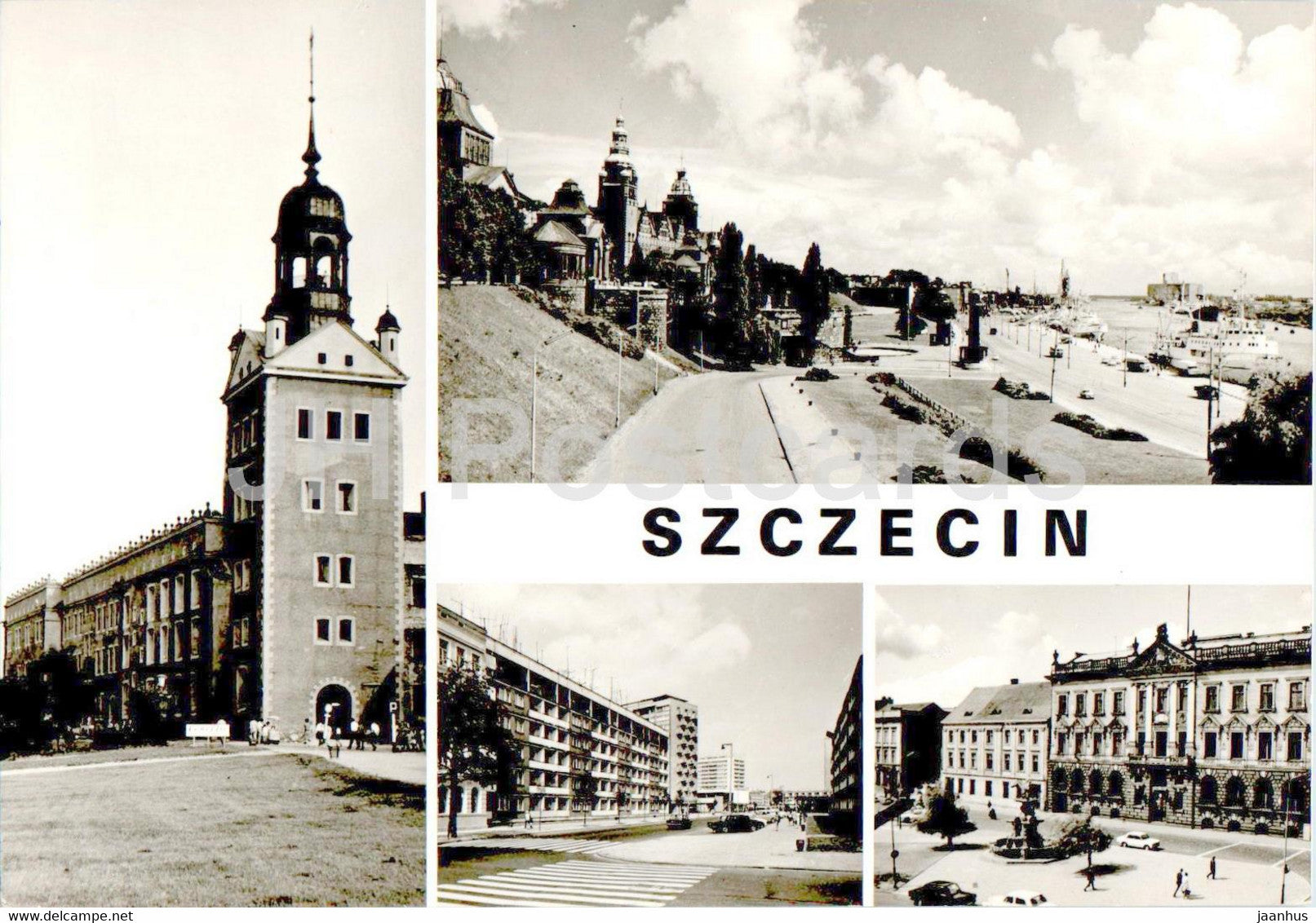 Szczecin - Waly Chrobrego - Ulica Generala Karola Swierczewskiego - Plac Orla Bialego - Poland - unused - JH Postcards