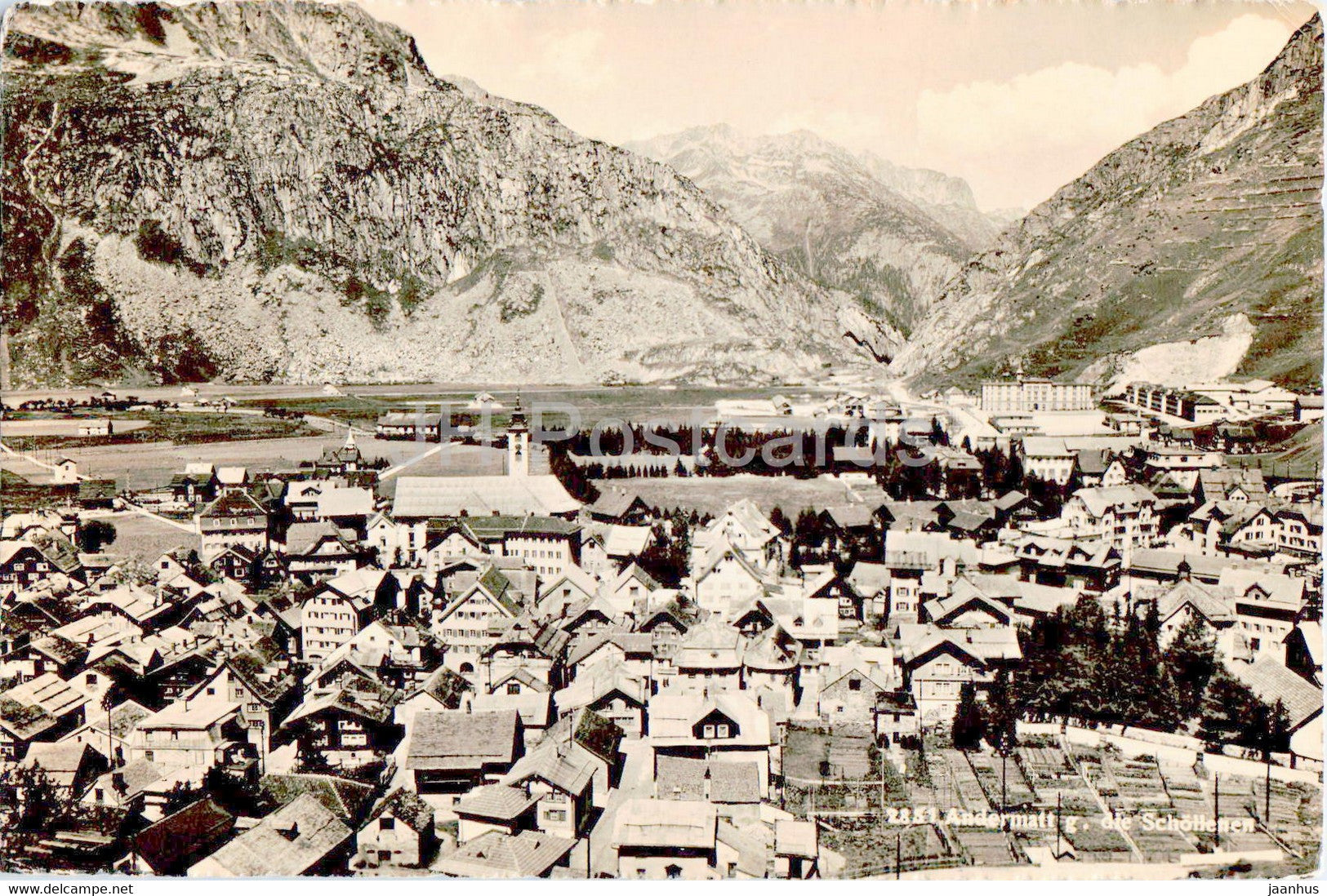 Andermatt g die Schollenen - 2851 - old postcard - 1947 - Switzerland - used - JH Postcards