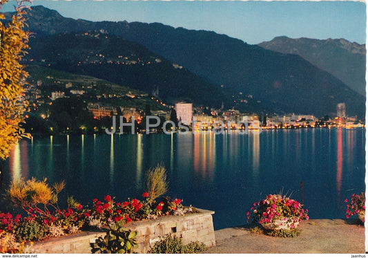 Montreux - Vue de la Ville au crepuscule - 826 - Switzerland - unused - JH Postcards