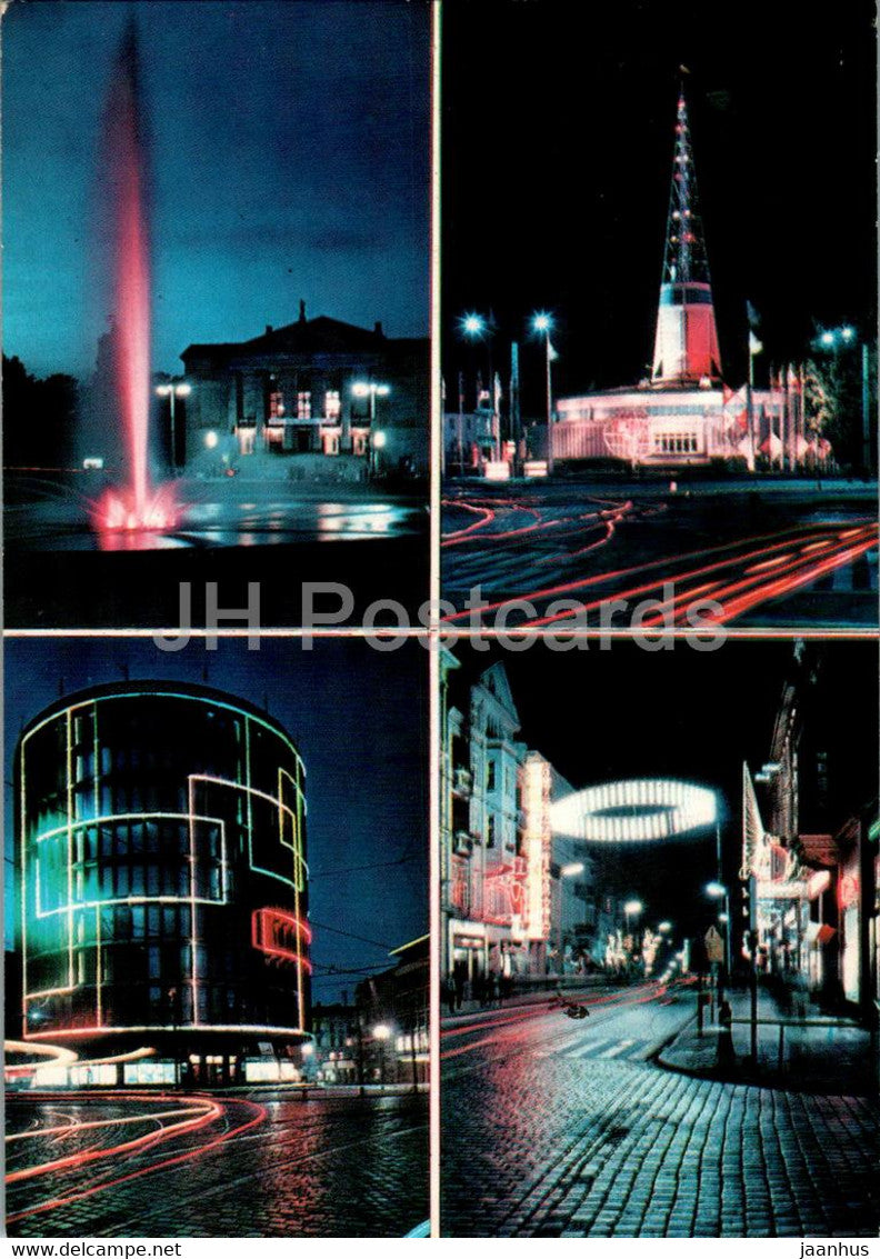 Poznan - Opera - Powszechny Dom Towarowy - Ulica Czerwonej Armii - Department Store - multiview - 1971 - Poland - used - JH Postcards