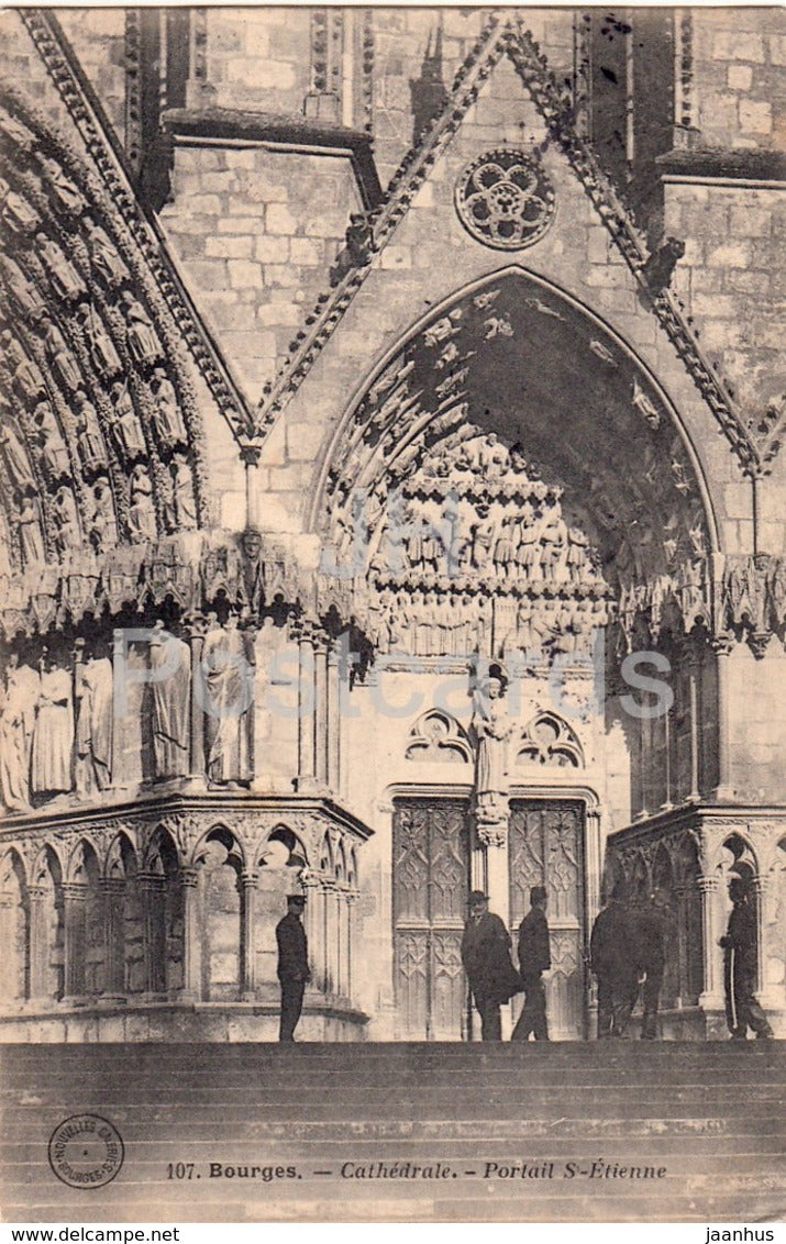 Bourges - Cathedrale - Portail S Etienne - cathedral - 107 - 1904 - old postcard - France - unused - JH Postcards