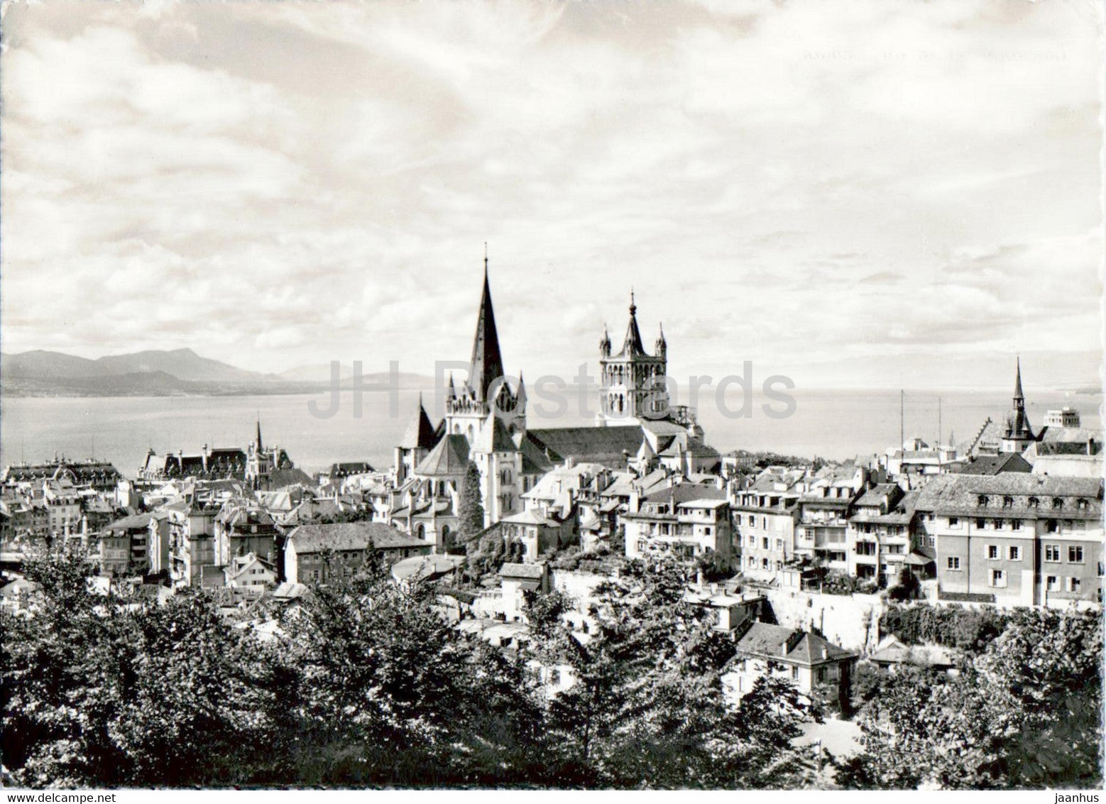 Lausanne et le Lac Leman - old postcard - Switzerland - unused - JH Postcards