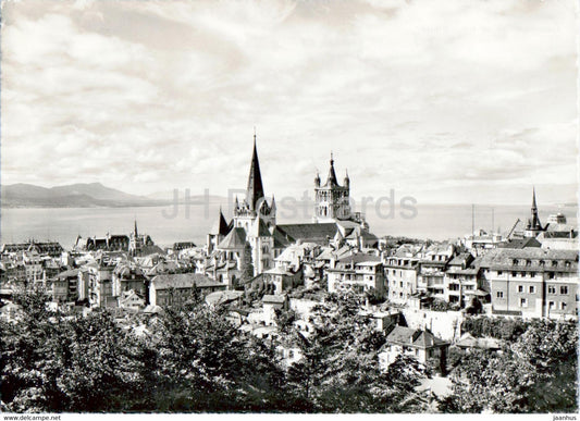 Lausanne et le Lac Leman - old postcard - Switzerland - unused - JH Postcards