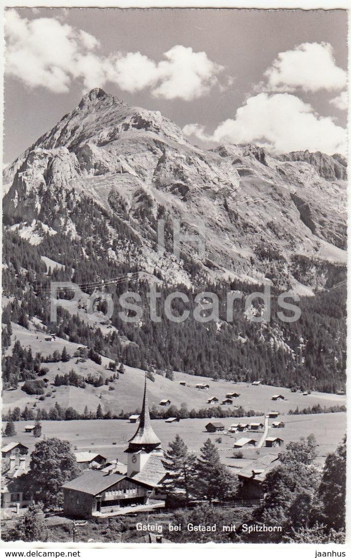 Gsteig bei Gstaad mit Spitzhorn - 8195 - Switzerland - 1964 - used - JH Postcards