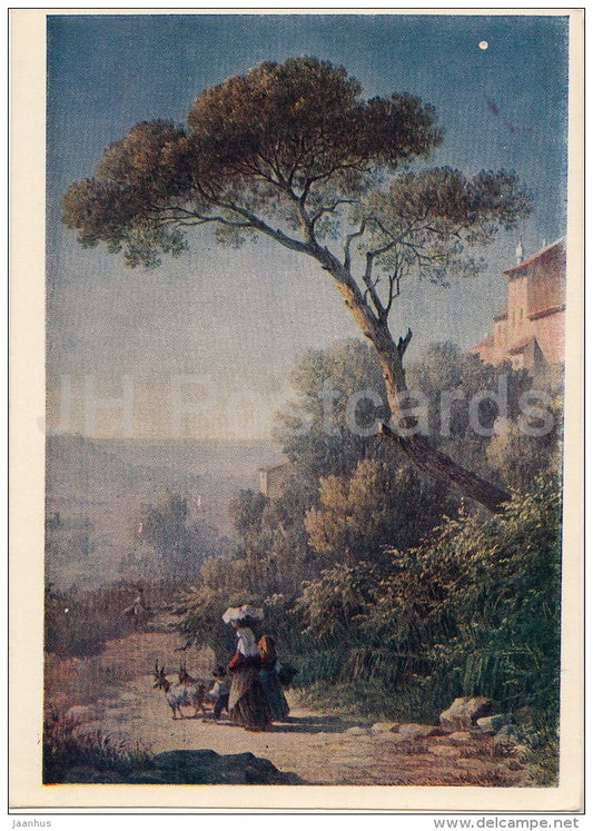 painting by S. Vorobyev - Italian View , 1852 - Russian art - 1959 - Russia USSR - unused - JH Postcards