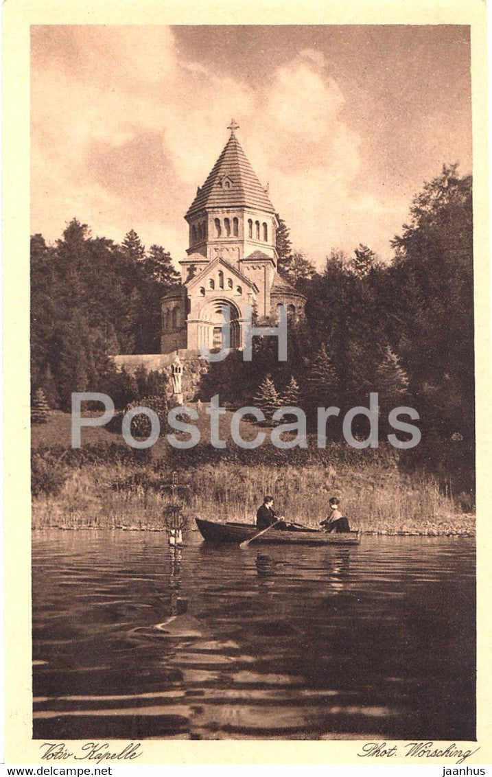 Votiv Kapelle - 75 - boat - old postcard - Germany - unused - JH Postcards