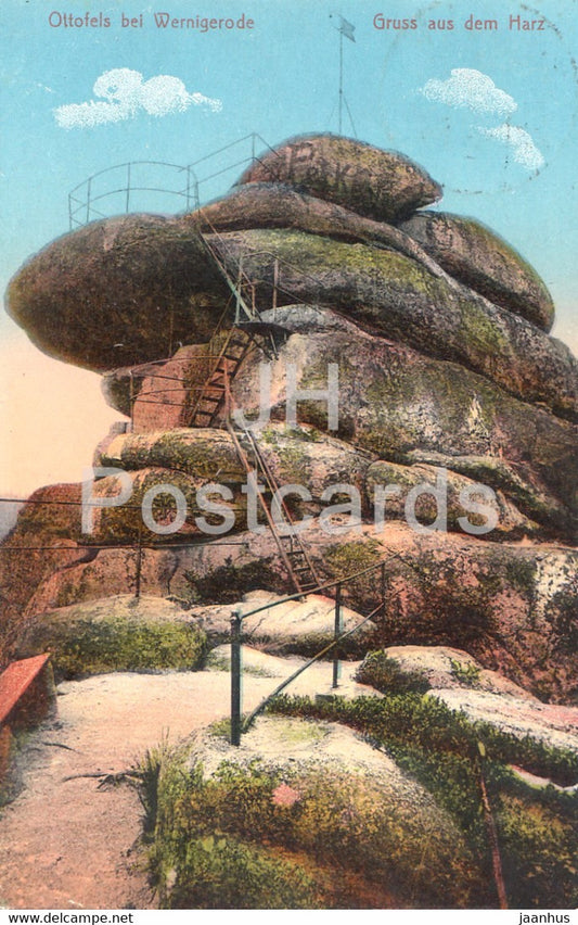 Ottofels bei Wernigerode - Gruss am dem Harz - 9119 - old postcard - 1934 - Germany - used - JH Postcards