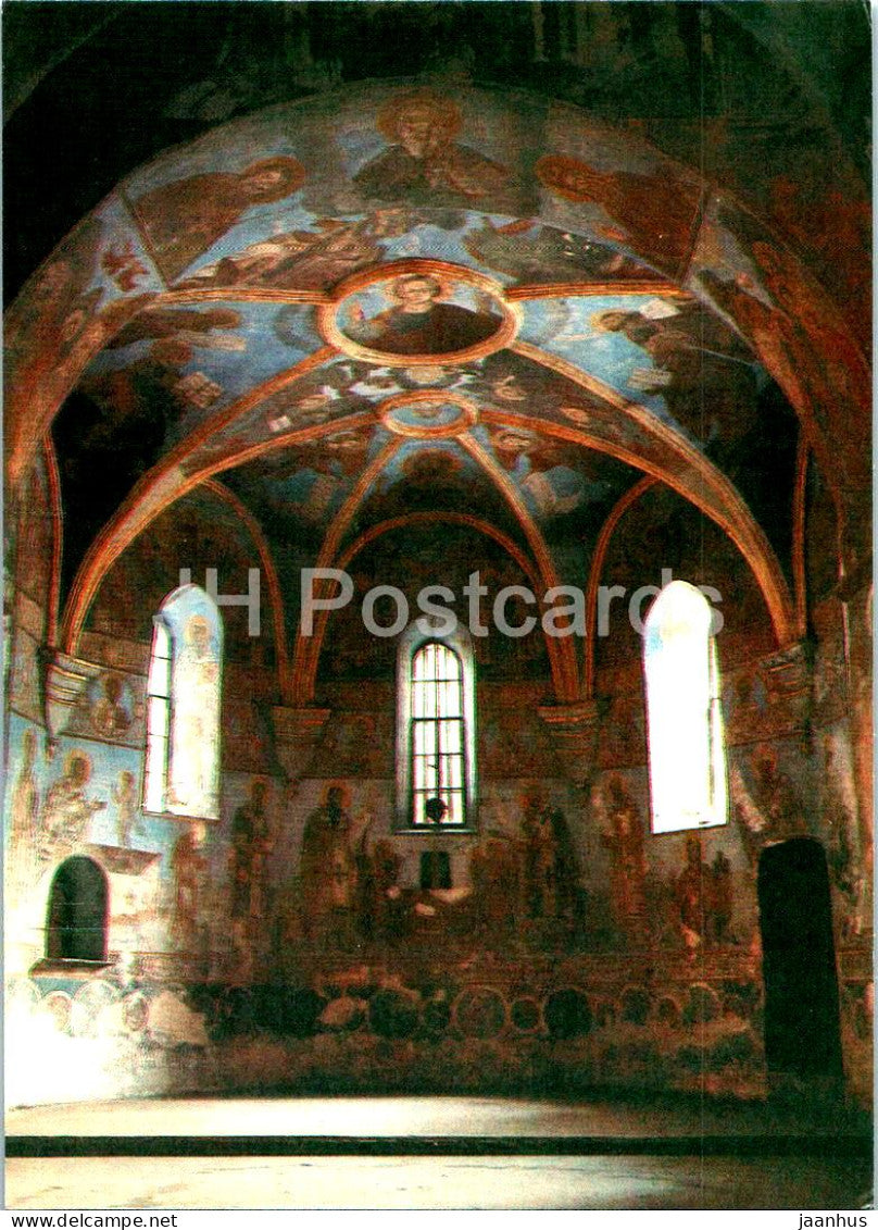 Kyiv Pechersk Lavra - Church of the Saviour at Berestove - wall and vault paintings - 1990 - Ukraine USSR - unused - JH Postcards