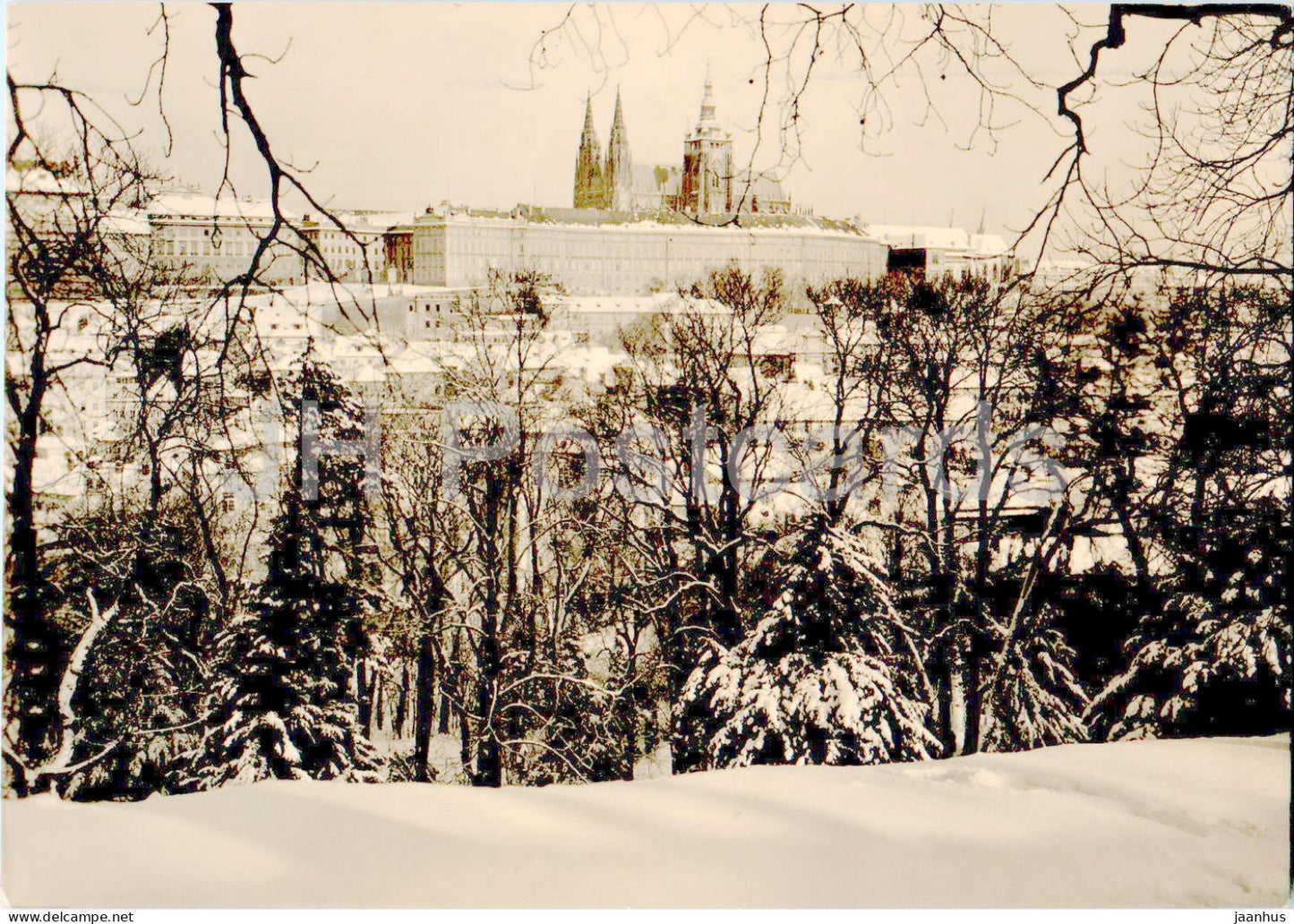 Praha - Prague - Pohled na Prazsky Hrad - View of Prague Castle - 1961 - Czech Republic - Czechoslovakia - used - JH Postcards