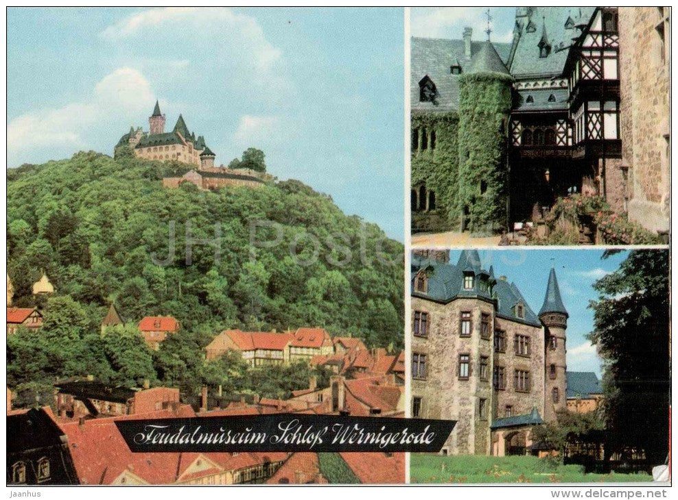 Feudalmuseum Schloss Wernigerode - castle - Germany - 1969 gelaufen - JH Postcards