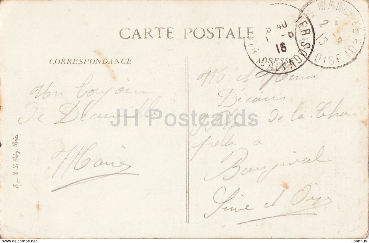 Deauville - Les Jetees - 11 - Segelboot - Fahrrad - alte Postkarte - 1916 - Frankreich - gebraucht