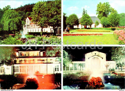 Duszniki Zdroj - Sanatorium I - teatr Fr Chopina - Muszla koncertowa - theatre - multiview - Poland - unused - JH Postcards