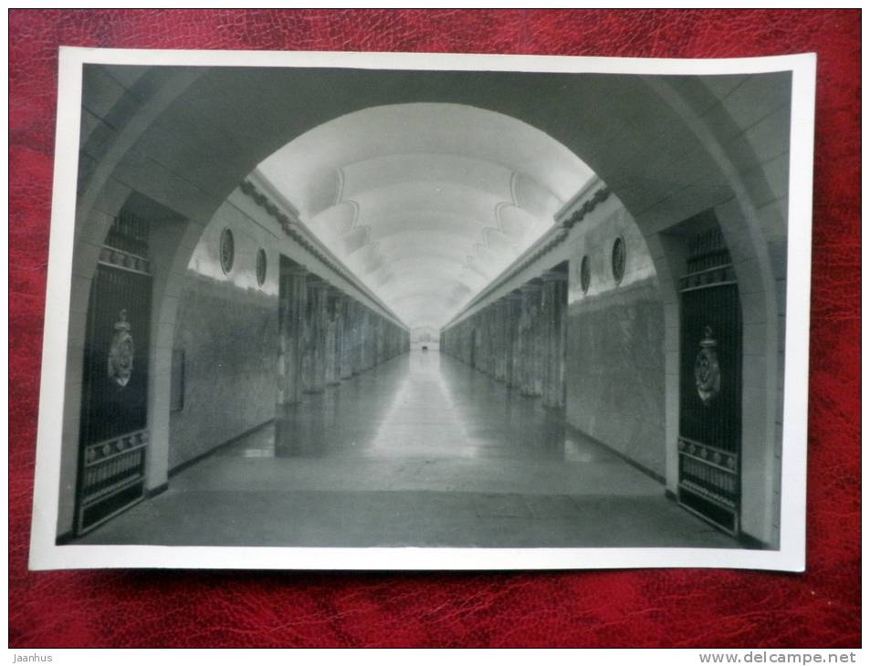 Leningrad - St. Petersburg - metro, subway station - Baltiskaya - 1955 - Russia - USSR - unused - JH Postcards