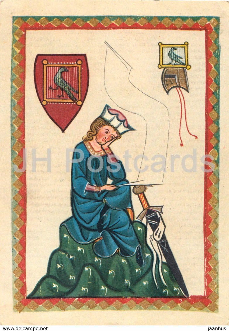 Herr Walther von der Vogelweide - illustration - Germany - used - JH Postcards