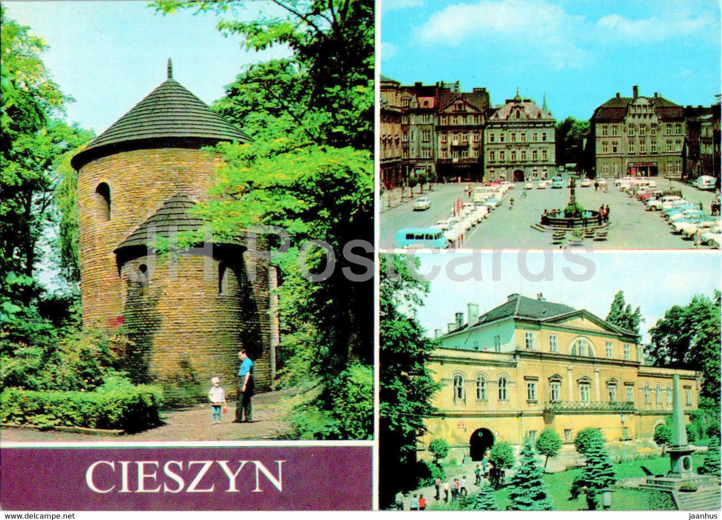 Cieszyn - Rotunda - Rynek - Zamek - Market Square - Castle - multiview - Poland - unused - JH Postcards