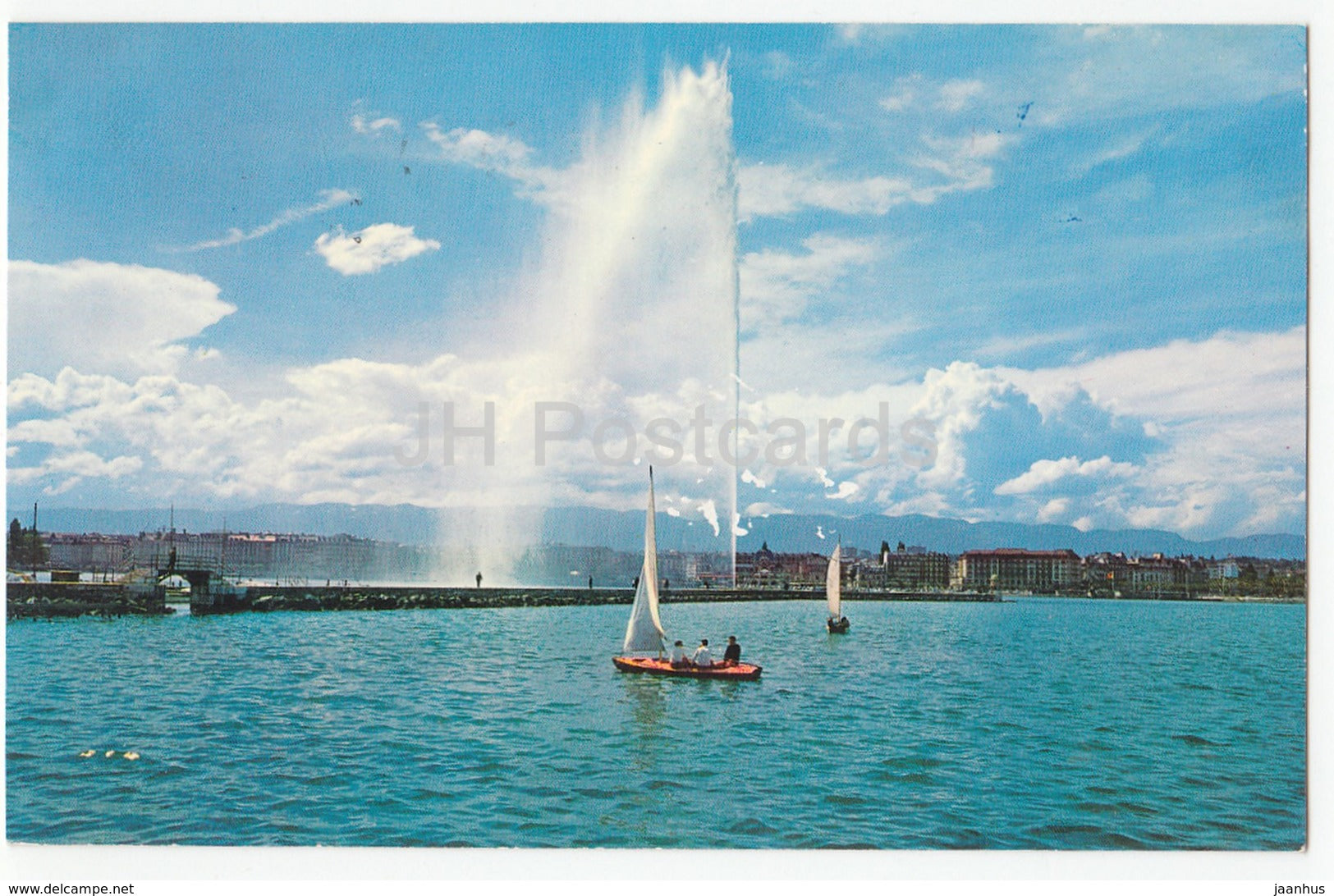 Geneve - Geneva - Le Jet d'eau 120 m - Switzerland - 1968 - used - JH Postcards