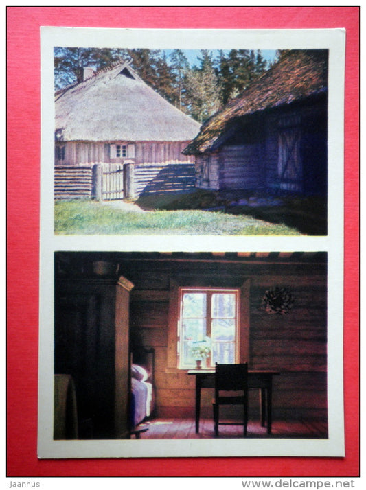 Dwelling-house from Riga district - Dwelling-house from Kurzeme- The Ethnographic Open-Air Museum - Latvia USSR - unused - JH Postcards