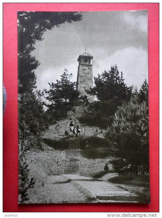 sculpture by V. Gabriunas - J. Biliuno Grave . Anyksciai . 1959 - Monumental Sculpture - 1961 - Lithuania USSR - unused - JH Postcards