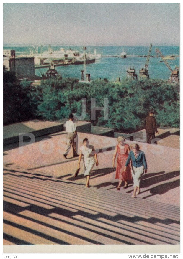 Potemkin Stairs - Odessa - 1962 - Ukraine USSR - unused - JH Postcards