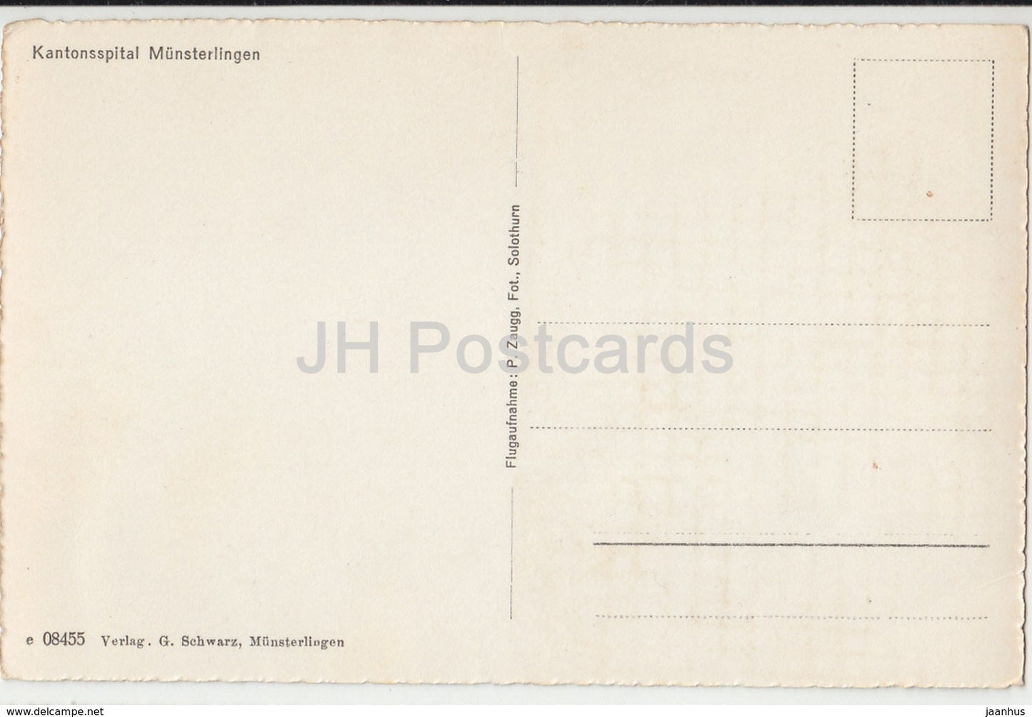 Kantonsspital Munsterlingen - 08455 - Switzerland - old postcard - unused