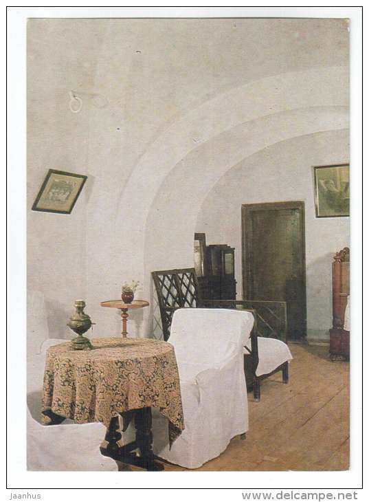 Writer Leo Tolstoy cabinet in 1862-1864 - Yasnaya Polyana Manor - 1968 - Russia USSR - unused - JH Postcards