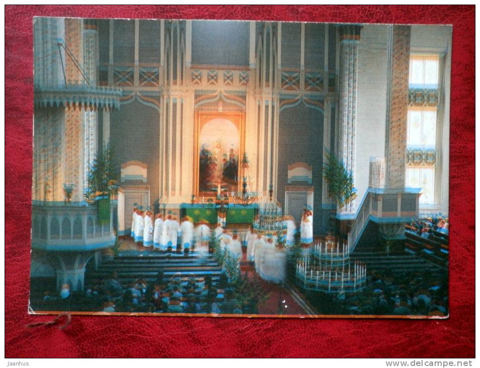 Kerimäki - The Church of Kerimäki, the biggest wooden church in the world, inside view, PRINT ERROR -  Finland - unused - JH Postcards