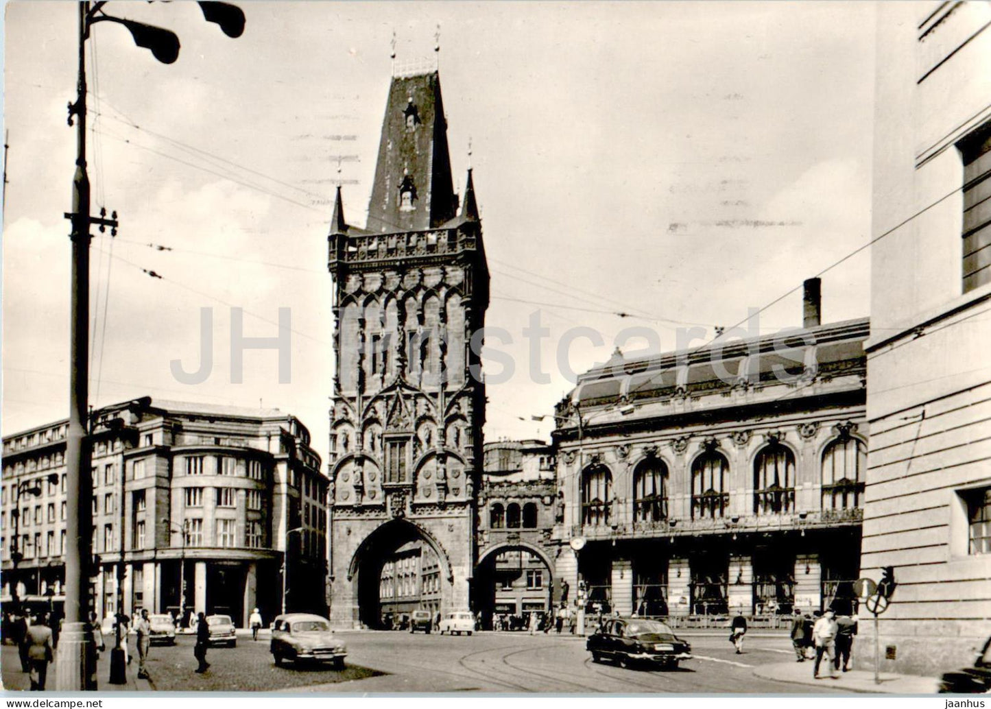 Praha - Prague - Prasna brana - Powder Tower - car - 10-50217 - 1965 - Czech Republic - Czechoslovakia - used - JH Postcards