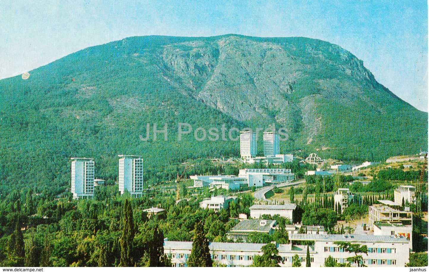 Alushta - view at Medved Hill and Frunzeskoye village - Crimea - 1980 - Ukraine USSR - unused - JH Postcards