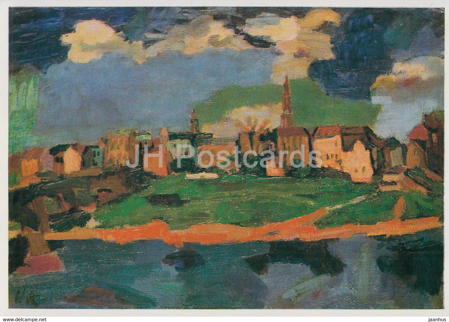 painting by Oskar Kokoschka - Dresdener Neustadt - Dresden - 9546 - German art - Germany DDR - unused - JH Postcards