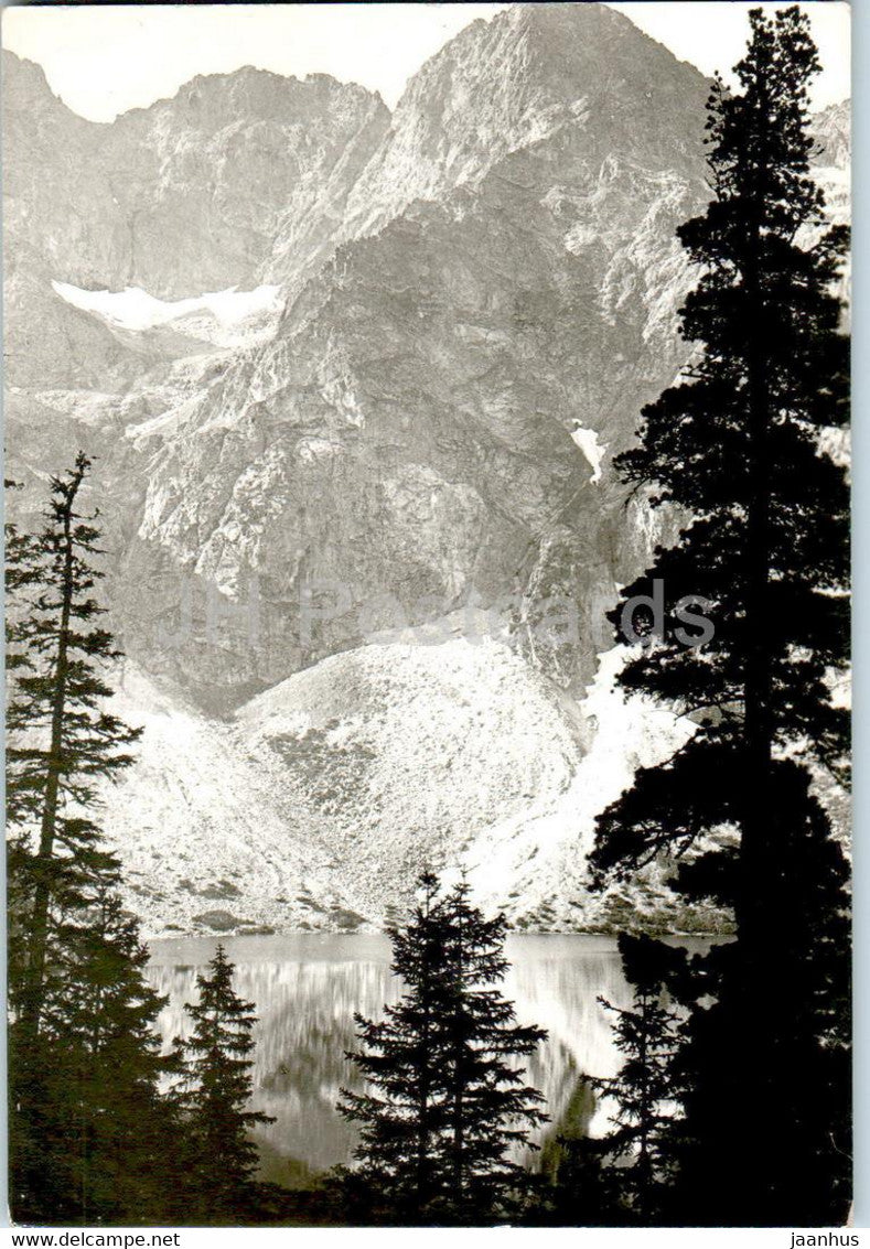 Tatry - Tatras - Mieguszowiecki Szczyt nad Morskim Okiem - 1 - old postcard - Poland - unused - JH Postcards