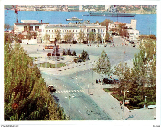 Sevastopol - Nakhimov square - Crimea - 1977 - Ukraine USSR - unused - JH Postcards