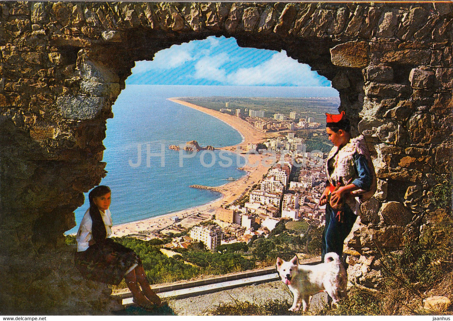 Blanes - Costa Brava - The Partial View from San Juan - dog - Spain - used - JH Postcards