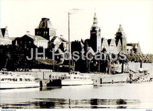 Szczecin - Waly Chrobrego - boat - 1967 - Poland - used - JH Postcards