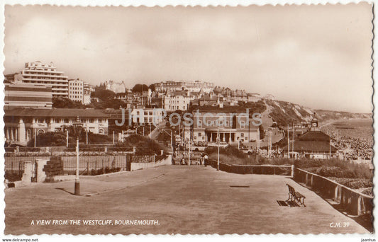 A view from the Westcliff - Bournemouth - 39 - old postcard - 1958 - United Kingdom - England - used - JH Postcards