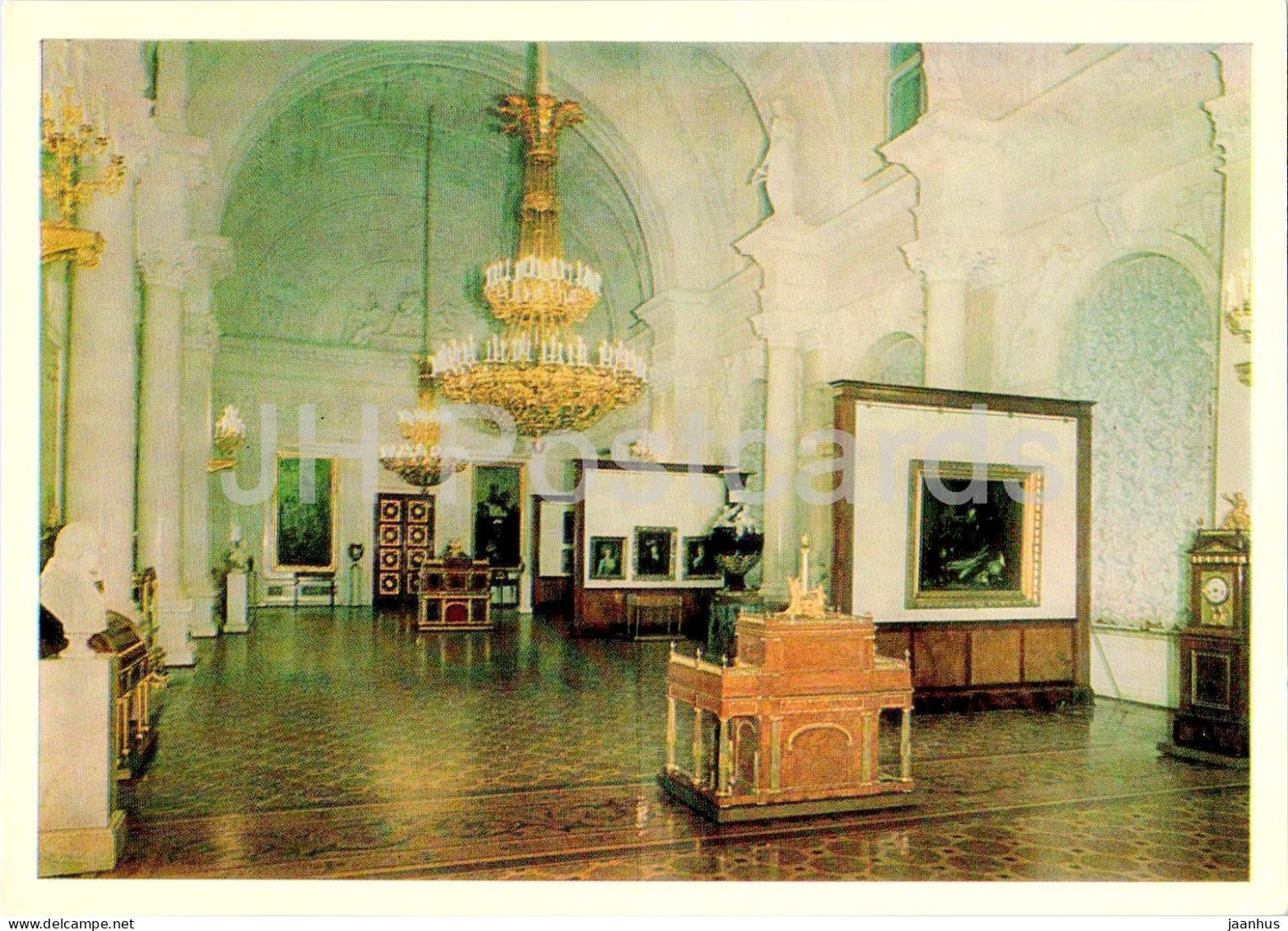 Leningrad - St Petersburg - Hermitage - The White Hall in the Winter Palace - 1984 - Russia USSR - unused - JH Postcards