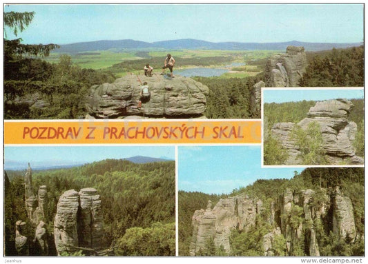 Prachovske Skaly - 1 - rocks - Czechoslovakia - Czech - used - JH Postcards