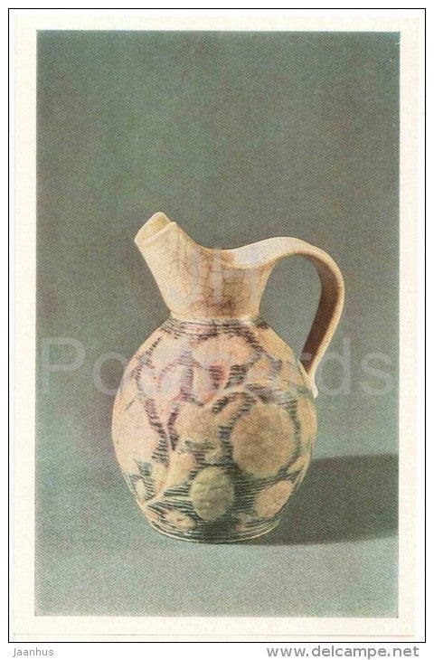 V. Eller - jug , 1958 - ceramics - Tapestries and Ceramics in Soviet Estonia - unused - JH Postcards