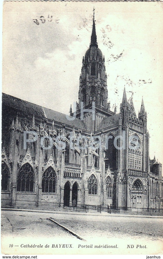 Cathedrale de Bayeux - Portail meridional - cathedral - 10 - old postcard - 1914 - France - used - JH Postcards