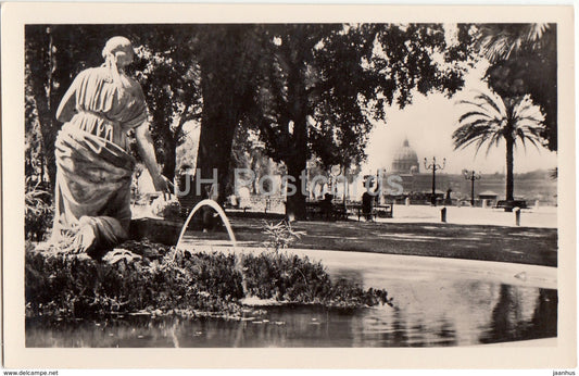Roma - Rome - Pincio - Fontana del Mose - fountain - 4514-19 - old postcard - Italy - unused - JH Postcards