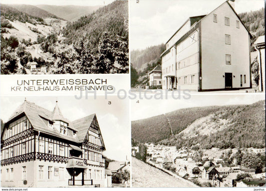 Unterweissbach - Kr Neuhaus am Rennweg - FDGB Erholungsheim - Goldene Lichte - old postcard - 1977 - Germany DDR - used - JH Postcards