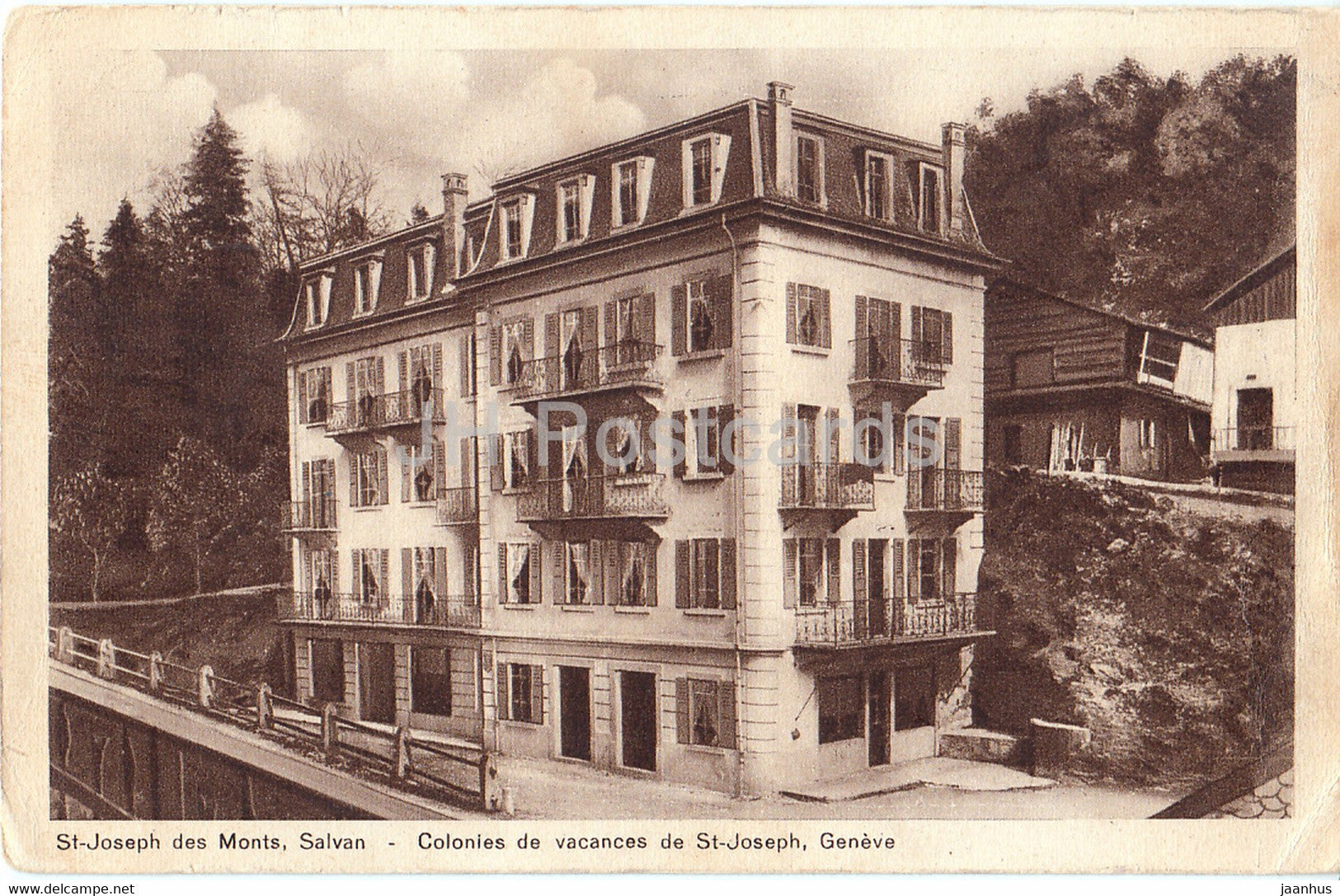 Geneva - Geneve - St Joseph des Monts - Salvan - Colonies de vacances de St Joseph - old postcard - Switzerland - used - JH Postcards