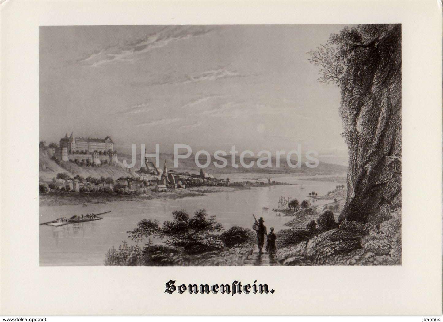 Sonnenstein by R. Roberts - Sachsische Burgen - Saxon Castles - DDR Germany - unused - JH Postcards