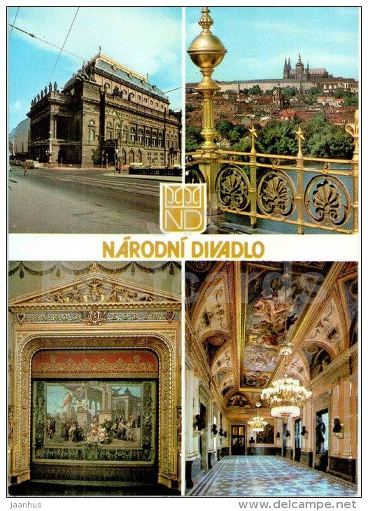 National Theatre - interior - Praha - Prague - Czech - Czechoslovakia - unused - JH Postcards