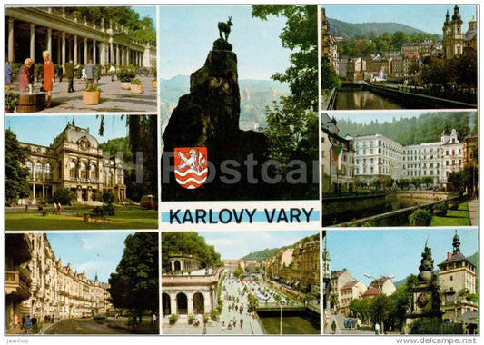 Karlovy Vary - Karlsbad - spa - architecture - views - Czechoslovakia - Czech - used 1971 - JH Postcards