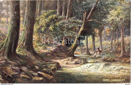 Harzlandschaft - Ilsetal - illustration - Tuck's Postcard - old postcard - Germany - unused - JH Postcards