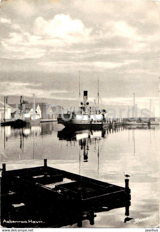 Aabenraa Havn - port - ship - old postcard - 1966 - Denmark - used - JH Postcards