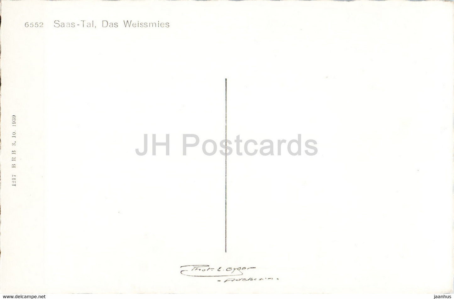 Saas Tal - Das Weissmies - 6552 - old postcard - Switzerland - unused