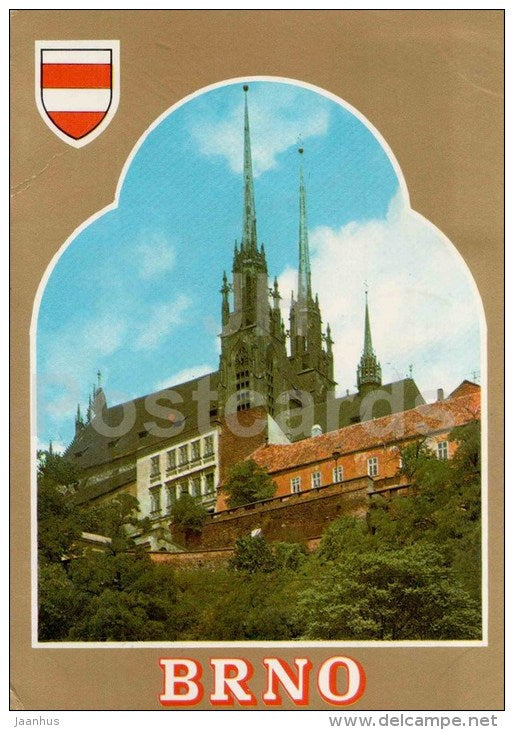 Brno - Cathedral of St. Peter and Paul - Czechoslovakia - Czech - used 1981 - JH Postcards