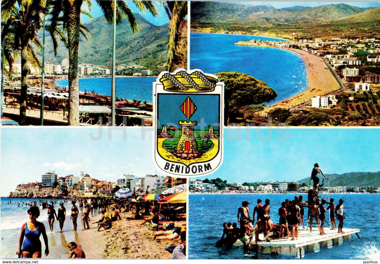 Benidorm - multiview - beach - 91 - Spain - unused - JH Postcards